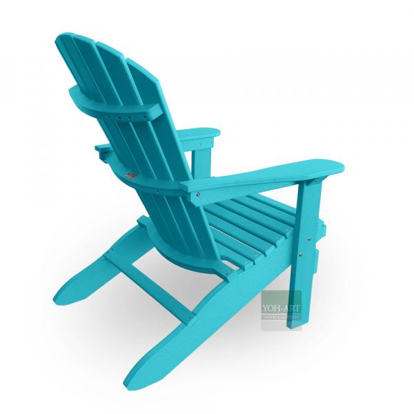 Adirondack Chair USA Classic Relax Türkis Rückansicht rechts – langlebiger Outdoor Relaxstuhl