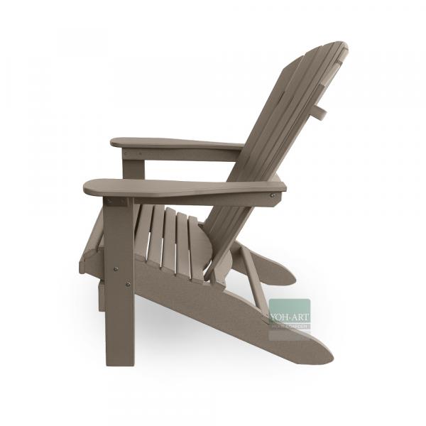 Adirondack Chair USA Classic Relax Weatherwood linke Seitenansicht – komfortabler Outdoor Relaxstuhl