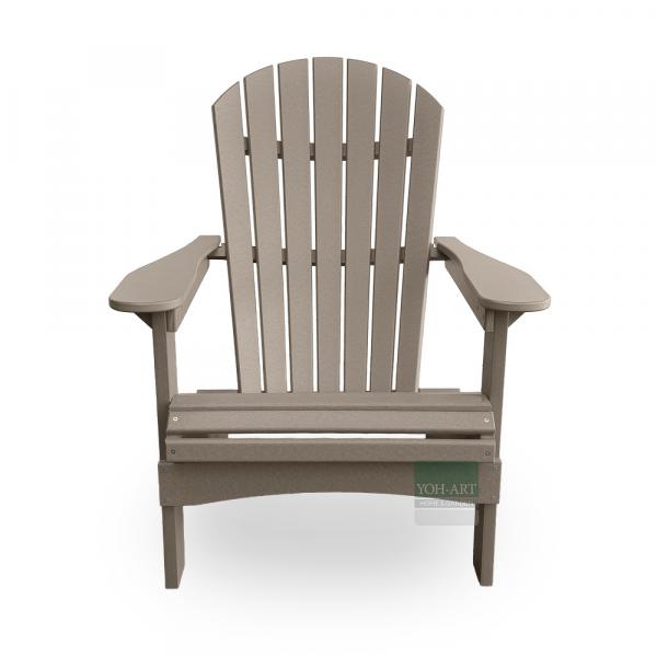 Adirondack Chair USA Classic Relax Weatherwood Vorderansicht – bequemer Adirondack Gartenstuhl für Terrasse