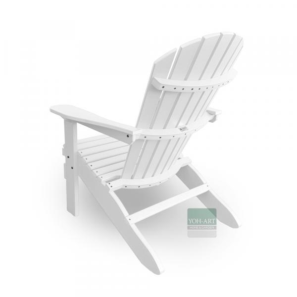 Adirondack Chair USA Classic Relax White Seitenansicht links hinten – klassischer Adirondack Chair