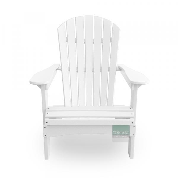 Adirondack Chair USA Classic Relax White Vorderansicht – bequemer Adirondack Chair für Garten und Terrasse