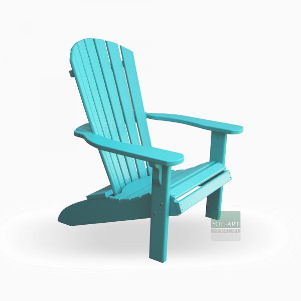 Adirondack Chair USA Classic Turquoise, Outdoor, seitlich