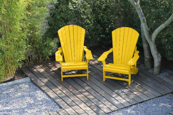 Adirondack Kanadischer Classic Deckchair Yellow Adirondack Kanadischer Classic Deckchair Yellow