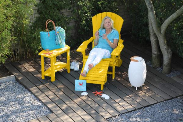 Adirondack Kanadischer Classic Deckchair Yellow Adirondack Kanadischer Classic Deckchair Yellow