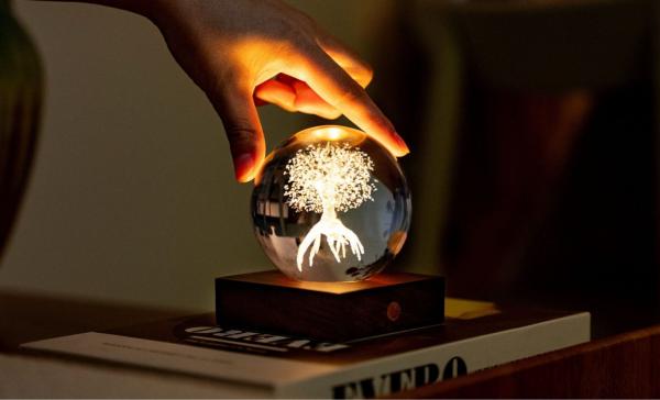 Gingko Amber Crystal Kristall Tree of Life