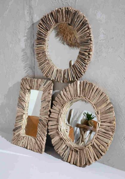 The Driftwood Crown Mirror - Natural - M, Mood, modern