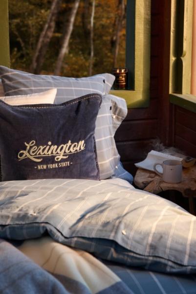 Lexington Logo Organic Cottton Velvet Kissenhülle 50x50 Lexington Logo Organic Cottton Velvet Kissenhülle 50x50