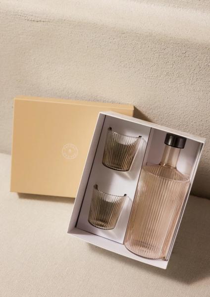 Paveau Glasflasche Trinkglas Bells Geschenkset