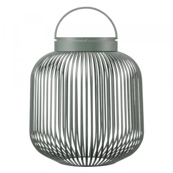 blomus LITO Agave Green M mobile LED-Leuchte in Agavengrün mit filigranem Metallstreben