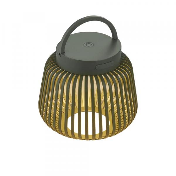 Kabellose blomus LITO LED-Lampe XS in sanftem Agavengrün als stimmungsvolle Tischbeleuchtung