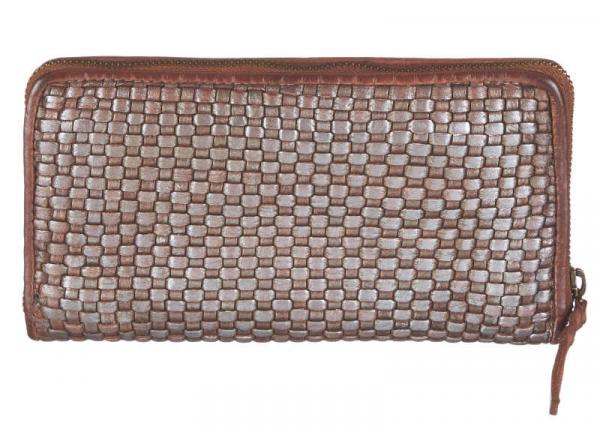 Bull & Hunt Zip Wallet Braided dark congnac Bull & Hunt Zip Wallet Braided dark congnac