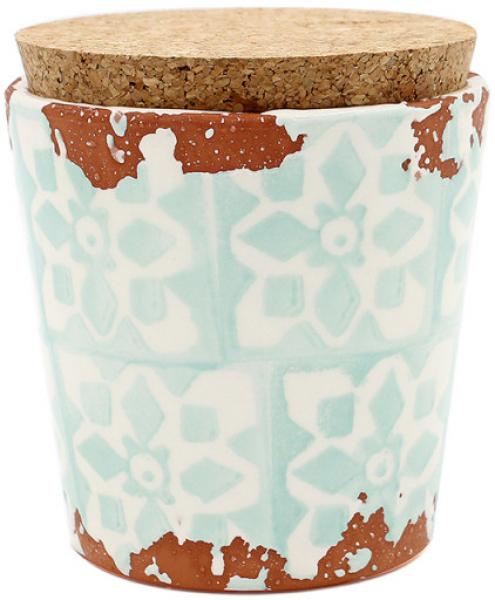 Citronella Outdoor Duftkerze Mosaic Menthol, Deckel, perfekt