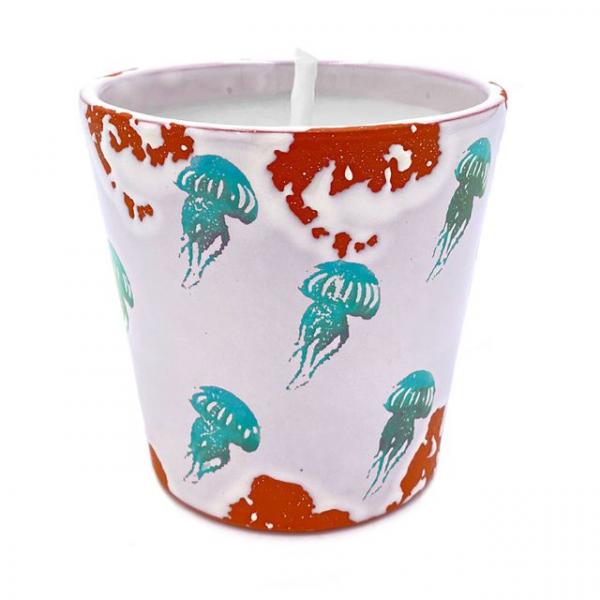 Citronella Outdoor Duftkerze Medusas Seesalz Gruen, wunderschoen Citronella Outdoor Duftkerze Medusas Seesalz Gruen, wunderschoen