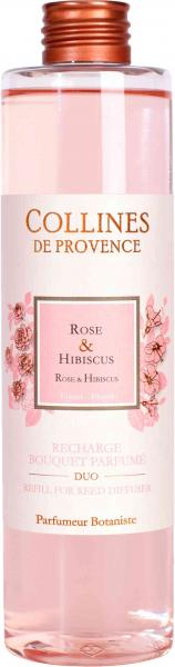 Collines de Provence Aromabouquet Nachfüller 200ml Rose & Hibiskus, Sommer, Blumenwiese, Schoen