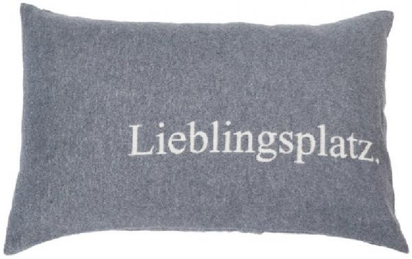 David Fussenegger Kissenhülle Silvretta Lieblingsplatz, grau