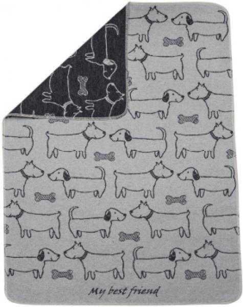 David Fussenegger Haustierdecke best Friend allover Filz 70x90, zuckersueß, Hundefreund David Fussenegger Haustierdecke best Friend allover Filz 70x90, zuckersueß, Hundefreund
