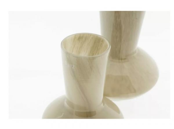 Handgefertigte Vase aus Glas Loflo, Aesthetic Flower Vase Taupe, Luxus Wohnaccessoires DutZ