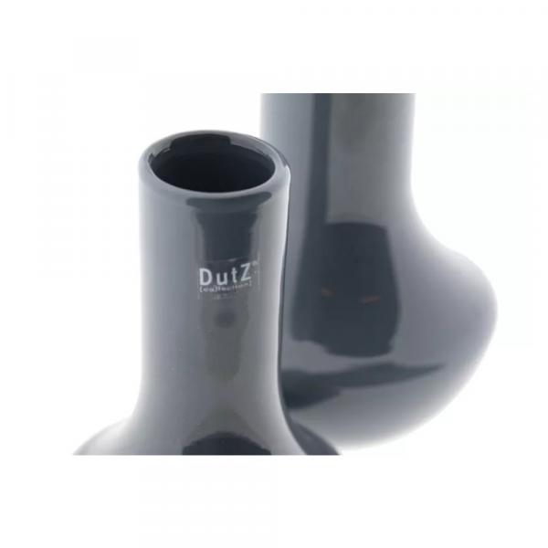 DutZ Vase, DutZ Marco, DutZ Vase Marco, Vase Blaugrau, blaugraue Vase, Vase Blue Grey, Blumenvase grau, Vase graublau, Vase 19 cm, kleine Vase, Tischvase, Dekovase, Vase für Zweige, Vase für Trockenblumen, Wohnaccessoire, Tischdeko