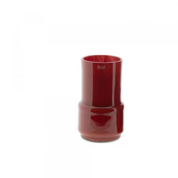 DutZ Vase Fenn Red mundgeblasene Glasvase in kräftigem Rot mit eleganter zylindrischer Form