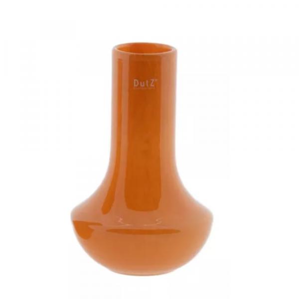 DutZ Vase, DutZ Marco, DutZ Vase Marco, Vase Orange, orange Vase, orangefarbene Vase, Blumenvase orange, Vase 19 cm, kleine Vase, Tischvase, Dekovase, farbige Vase, Vase für Zweige, Vase für Trockenblumen, Wohnaccessoire, Tischdek