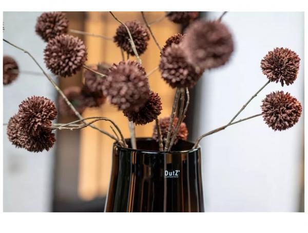 Mundgeblasene Vase Smoky Brown, Exklusive Glasvase braun groß, Skandi Dekoration Erdtöne