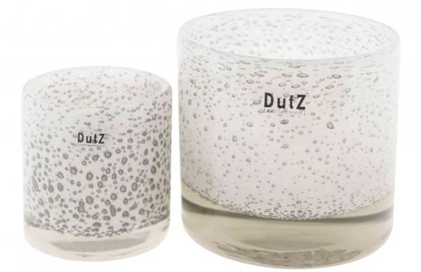 DutZ Zylinder Thick White, modern, Teelicht, Vase
