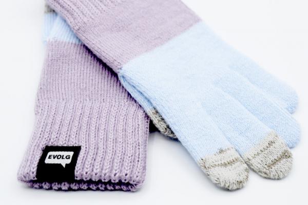 Evolg Handschuhe 2tone Pale Blue Violet