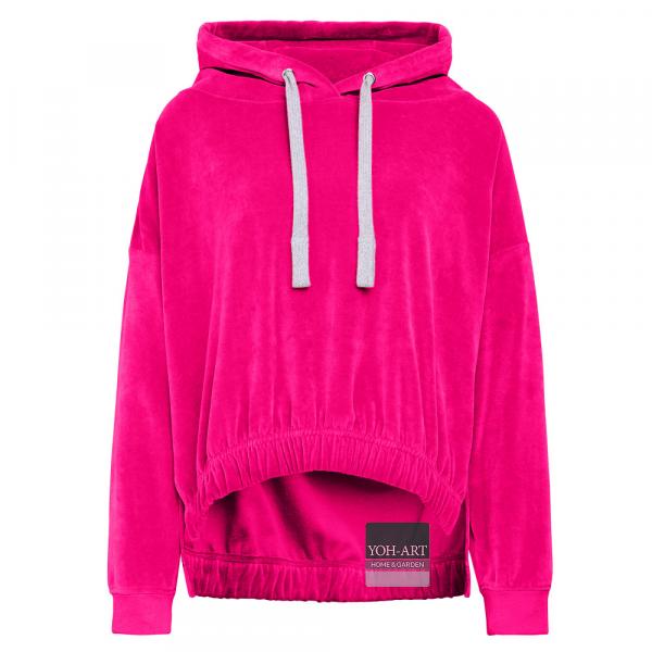 farbenfreunde Fashion Nicky Raffel-Hoodie-short cranberry M #1