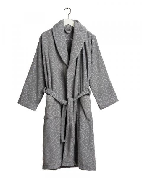 Gant Organic G Bademantel Elephant Grey Elephant Grey Schoen Kuschlig Warm Duschen Baden Gant Organic G Bademantel Elephant Grey Elephant Grey Schoen Kuschlig Warm Duschen Baden