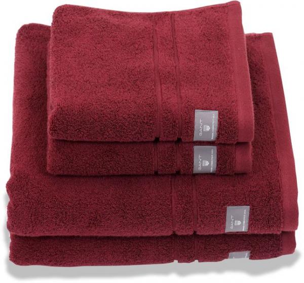 GANT Handtuch Premium Towel Dark Red 70 x 140 cm, Schick, Schoen, Weich