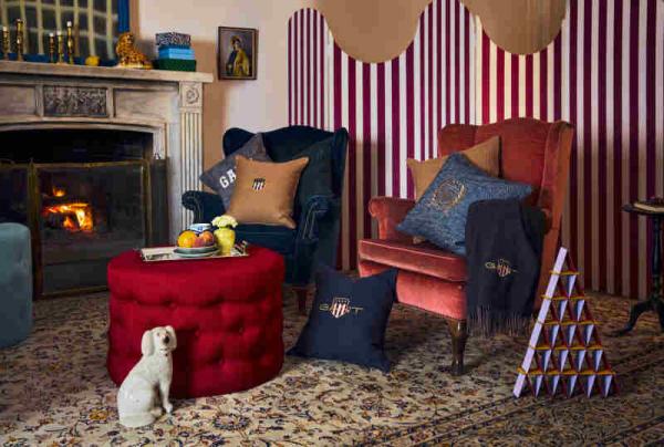 Gant Home Gold Crest Kissen Dark Almond, Mood, Kissen