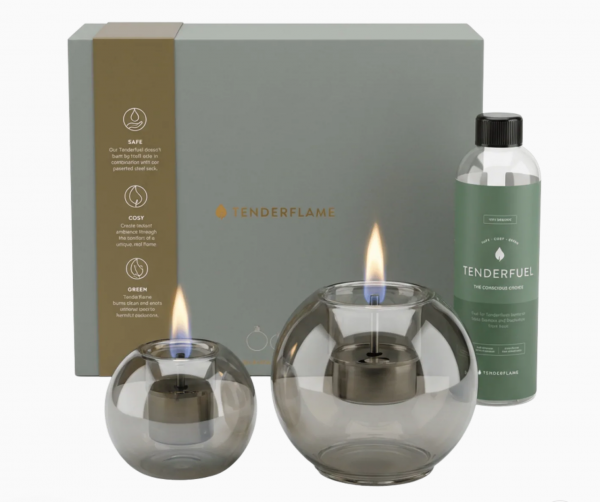 Tenderflame Globus 10 u. 15 inkl 0,5 Liter Tenderfuel