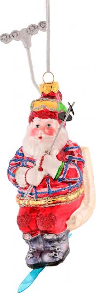 Gift Company Hänger Santa im Sessellift, Skifahren, lustig, trendig