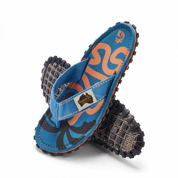 Nachhaltige Gumbies Original Blue Palmetto Sandalen aus recycelten Materialien