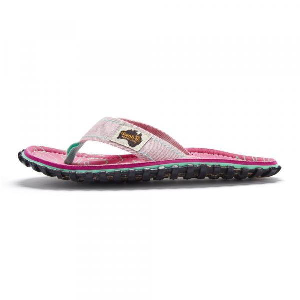 Nachhaltige Gumbies Blush Hibiscus Sandalen mit ergonomischem Fußbett