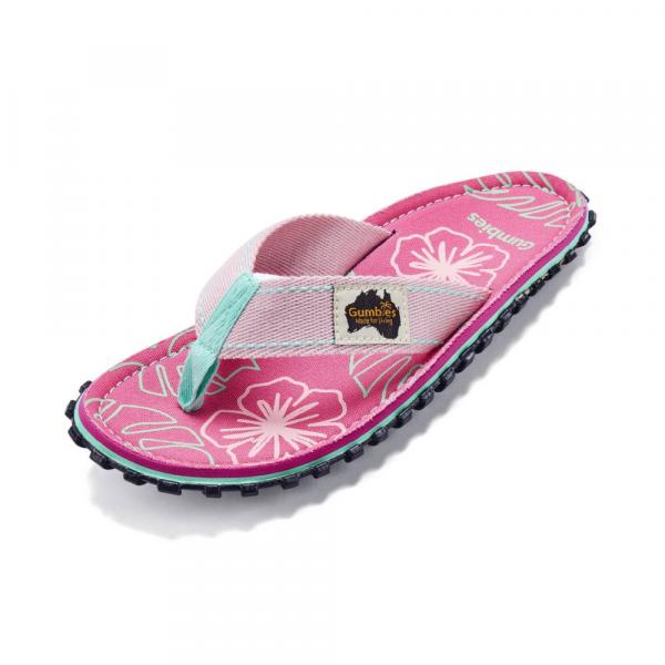 Leichte Gumbies Australische Sandalen Blush Hibiscus für warme Sommertage