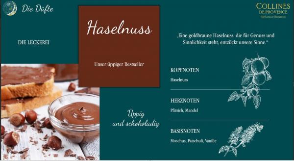 Collines de Provence Kerze Haselnuss 180g