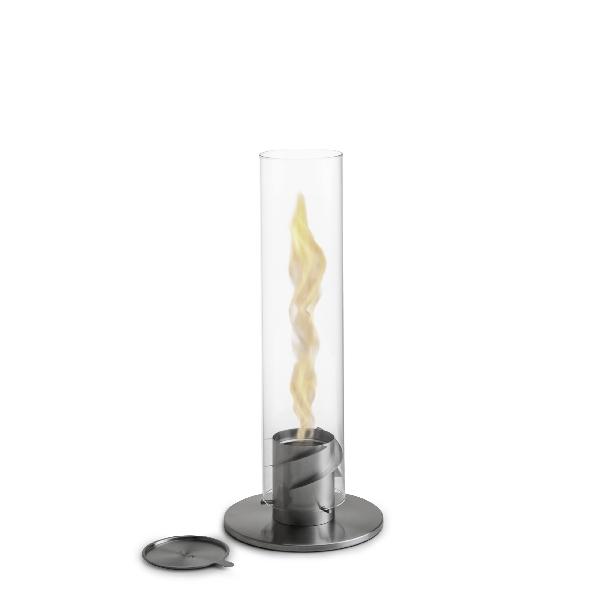 höfats SPIN Tischfeuer Fackel in Silber