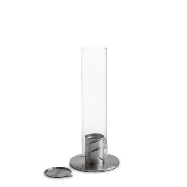 höfats SPIN Tischfeuer Fackel in Silber