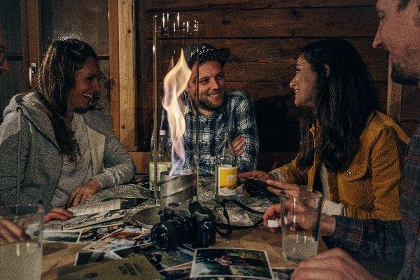 höfats SPIN Tischfeuer Fackel in Silber