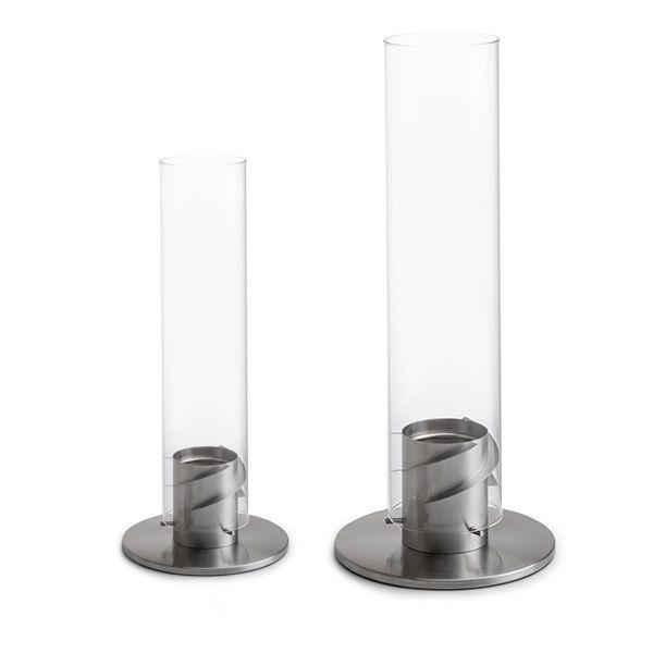 höfats SPIN Tischfeuer Fackel in Silber