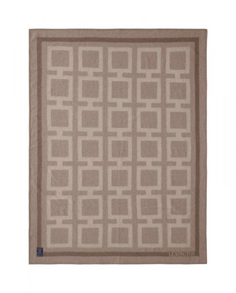 Lexington Graphic Recycled Wool Throw Light Beige Brown