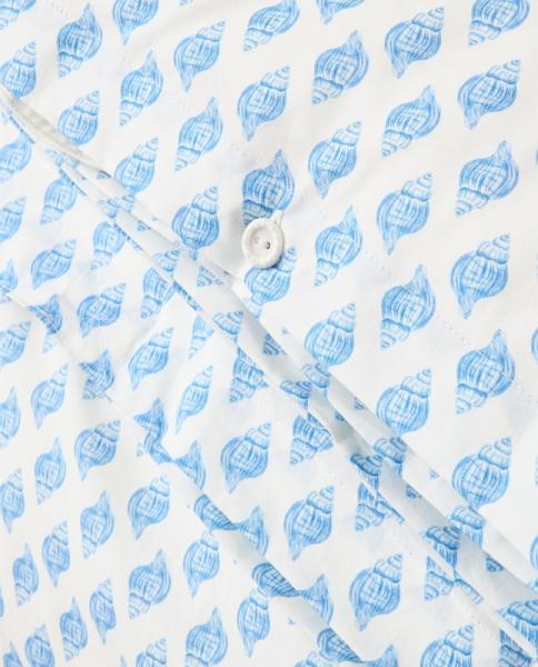 Lexington Bettwäsche White/Blue Shell Printed Cotton Poplin Bettbezug Set Lexington Bettwäsche White/Blue Shell Printed Cotton Poplin Bettbezug Set
