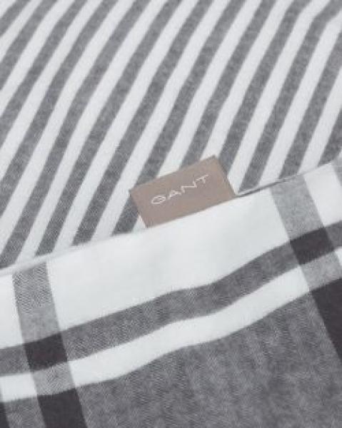 Gant Flannel Check Bettdeckenbezug Anthrazite, fein, Details