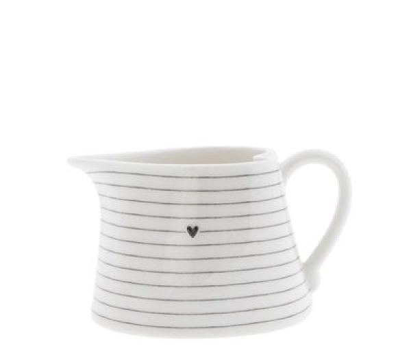 Bastion Collections Sauce Jug White Stripes in Black , schick, modern Bastion Collections Sauce Jug White Stripes in Black , schick, modern