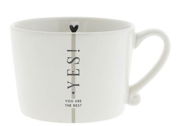 Bastion Collection Tasse White/Yes you are the best Black, Tasse, Liebe, Keramik