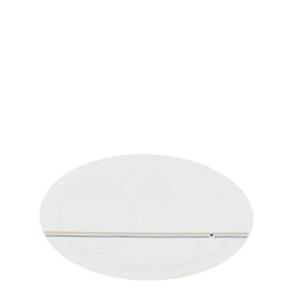 Bastion Collection Espresso Plate two Stripes