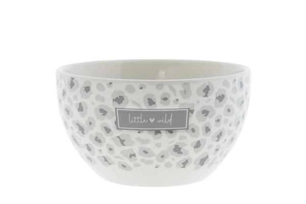 Bastion Collections Bowl White/Leopard Little Wild Grey, schick