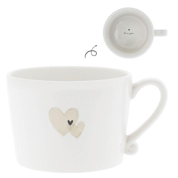 Bastion Collections Tasse Weiß 2 hearts together