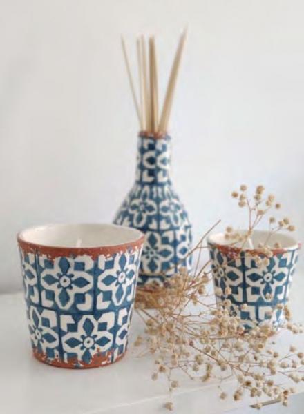 Citronella Outdoor Duftkerze Bergamotte Türkis, schick, schoen